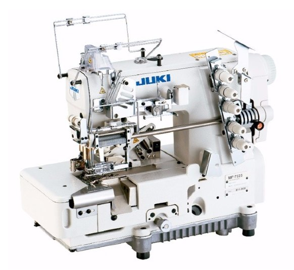 Juki MF-7523-E11: High Speed, Three Needle, Top and Bottom, Flatbed Coverstitch (Elastic Attaching)