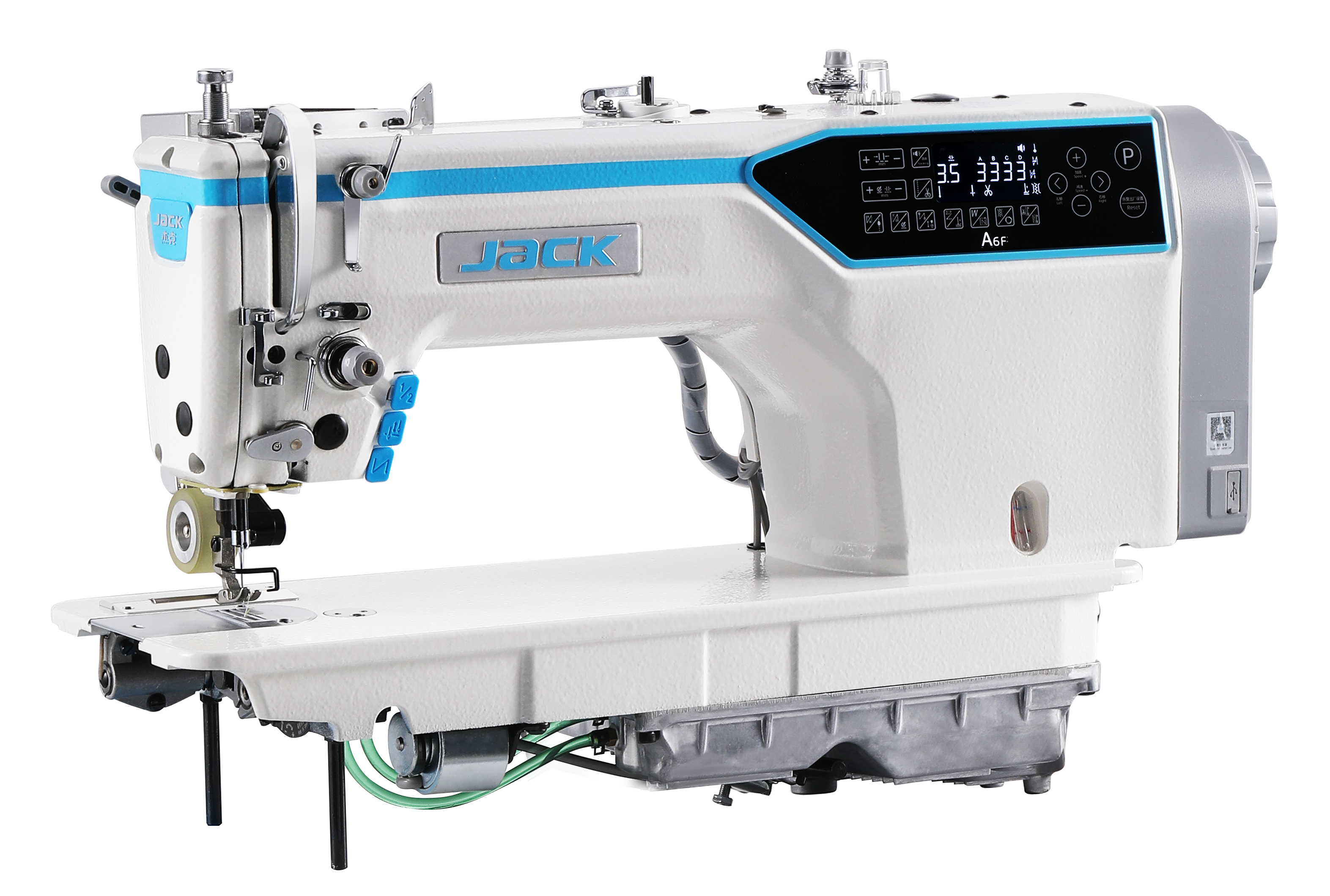 Jack A6F-E-PK: Computerized, Semi Dry, Single Needle, Needle Feed, Loc