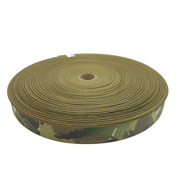 Webbing, 1.5 Inch (38mm), MIL-W-17337, Multicam Print, Single Sided, PER YARD