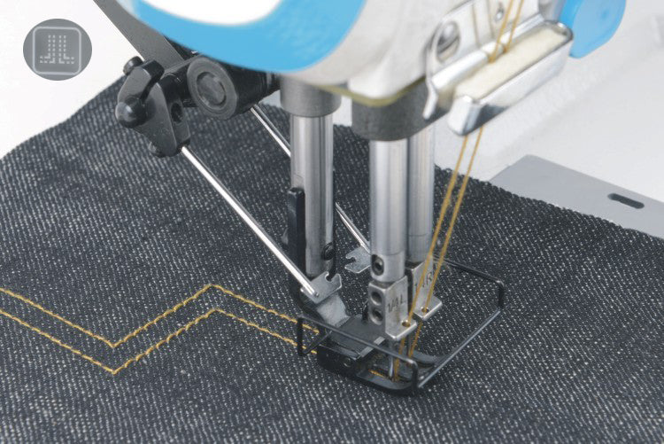 Jack JK-58750J: Computerized, Direct Drive, Double Needle, Lockstitch